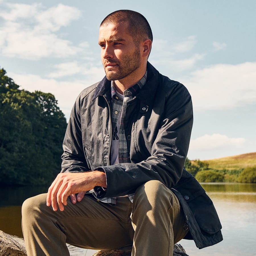 Barbour Ambleside Wax Jacket Navy